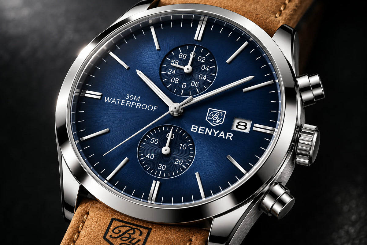 Benyar Secca Chronograph detail